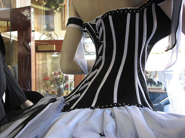 woman wearing a corset