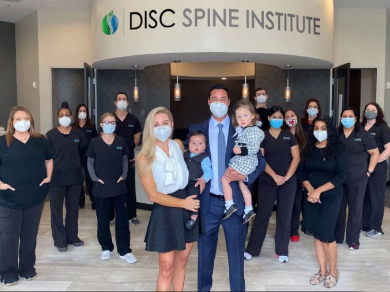 spine surgeon's staff and family